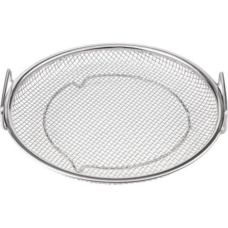 22 cm großer Frittierölauffangbehälter aus Edelstahl mit Griff und Filter (1/5)