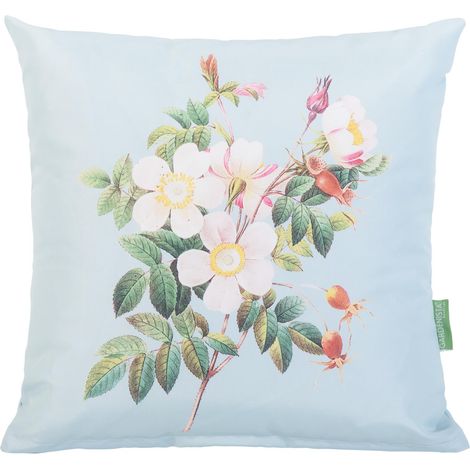 Gardenista Almohada Cuadrado Decorativo para Interior/Exterior Resistente al Agua, Suave y Cómoda Cojín Impreso para Silla de Ratán 45x45, Azul Botánico (1/5)