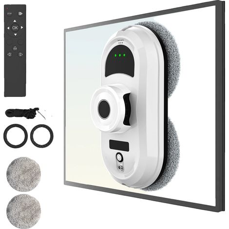 Fenstersauger, automatische Wassersprühfunktion, Fernbedienung, 5600 Pa, Set B (1/2)