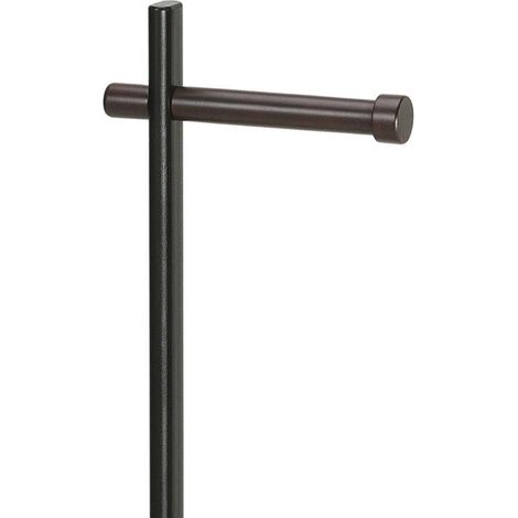 ANDREA HOUSE BA66192 Portarrollos de Pie con Escobilla Negro De Metal y Madera - ref: BA66192