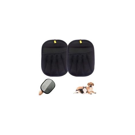 Gants-Brosses 24 cm pour Épilation Électrostatique - JINFGERNE - Double Face, Antistatiques, Confortables et Durables, Idéals pour Toilettage de Tous les Animaux à Fourrure