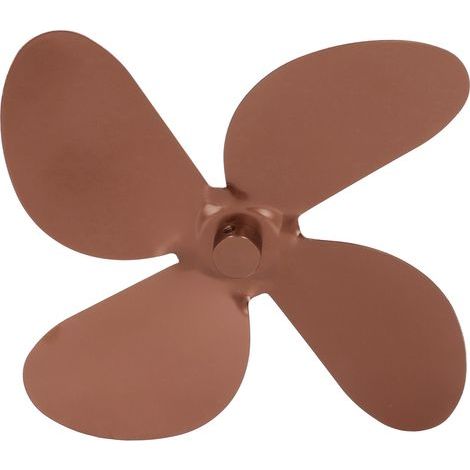 Ventilateur de poêle en aluminium, kit de 4 pales avec clé Allen et vis de rechange en laiton (1/5)