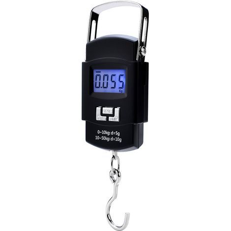Digital Luggage Hook Scale 50kg/110lb Precision Electronic Scale for Travel Luggage, Kitchen, Hunting and Fishing, Black (1/5)