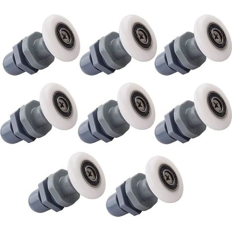 8 Pcs Roulette Porte Douche Coulissante 19mm Rouleaux pour Salle de Bains Roulettes Coulissantes Porte en Verre (1/5)