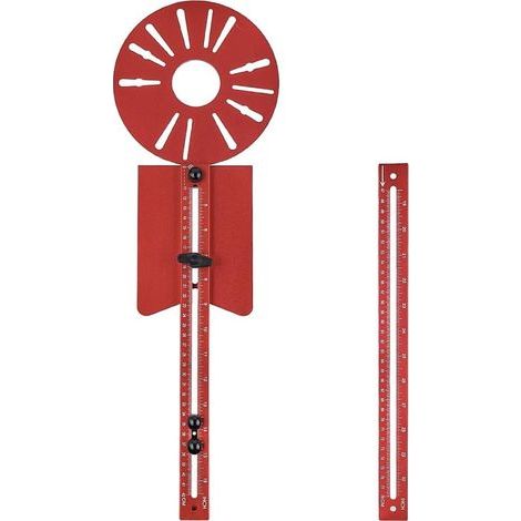 Frässchablonen-Set: Robuste 73 cm (29 Zoll) Kreisschneidvorrichtung mit 40 cm (16 Zoll) und 76 cm (30 Zoll) abgestuften Aluminiumführungen, Frässchablonenhalterungen für Holzbearbeitungs- und Projektv (1/5)
