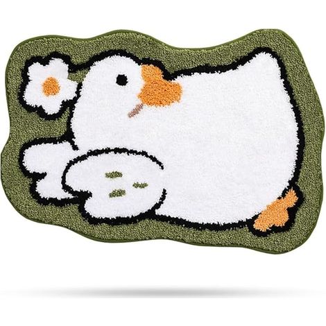 Ein fliegender schwan, Mikrofaser, saugfähig, Badezimmerteppiche mit rutschfester Unterseite, niedliche Badezimmer-Bodenmatte für Küche, Schlafzimmer, Kinderzimmer, Teppich, 55 x 85 cm
