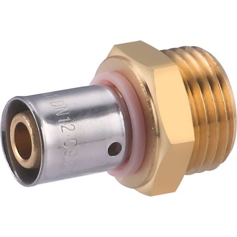 Raccord mâle à sertir pour tube PER NOYON & THIEBAULT Ø12 - M15x21 (1/2)