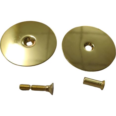 Cache-trou de serrure de porte, 2-5/8 pouces, avec vis (dorées).