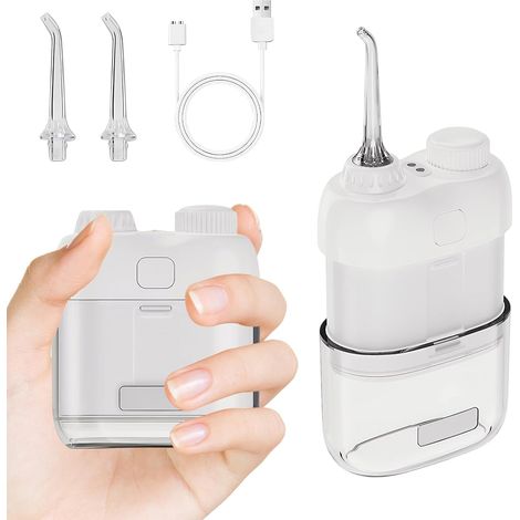 Water Flosser - 1600 Pulsations/Min - Réservoir Amovible 120 Ml - Design Pliable - Étanche IPX7 - Pour Soins Dentaires à Domicile (1/5)