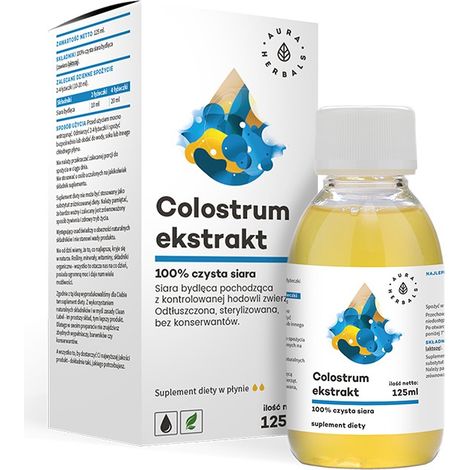 Aura Herbals Kolostrumextrakt, 100 % reines Rinderkolostrum – 125 ml