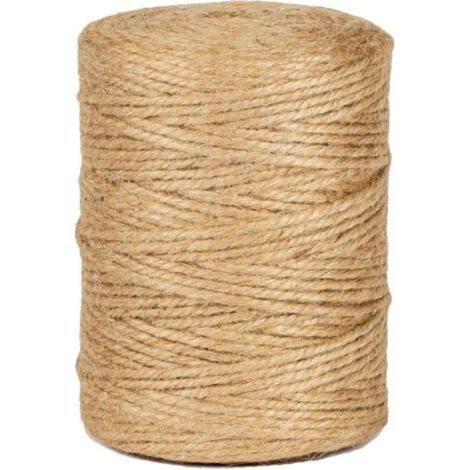 Ficelle Jute teinte naturelle 200 m, sangles cadeaux, corde d'emballage cadeau, emballage cadeau de Noël,sans odeur, pour bricolage, jardinage, entretien, emballage, arts créatifs(Ø3mm) (1/5)