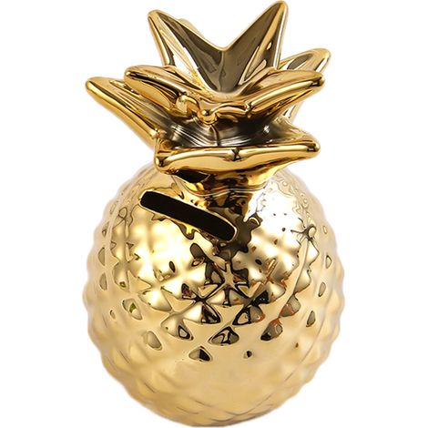 Tirelire Céramique Ananas Déco Nordique, Boîte de Rangement à Pièces pour la Maison (1/5)