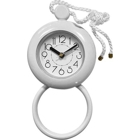 Reloj de pared impermeable para baños, con soporte y toallero, fácil de leer la hora, ideal para cocinas y baños. (1/4)
