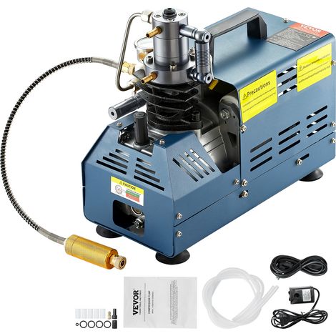 Mophorn Compressore dearia ad alta pressione 4500PSI 30MPA 300BAR 1800W 220V Arresto automatico per Paintball PCP Fucile Pistola dearia Bottiglia subacquea (1/5)