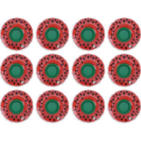 12 coussins flottants pastèque gonflables pour boissons, porte-gobelets pour fête de piscine, jouets d'été enfants (1/5)
