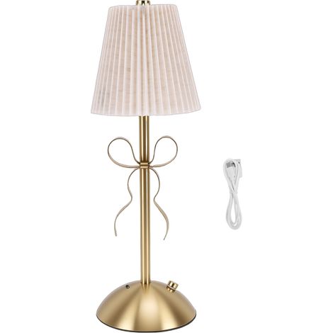 Lampe en tissu sans fil moderne en forme de nœud, LED, jolie veilleuse rechargeable pour la chambre. (1/5)