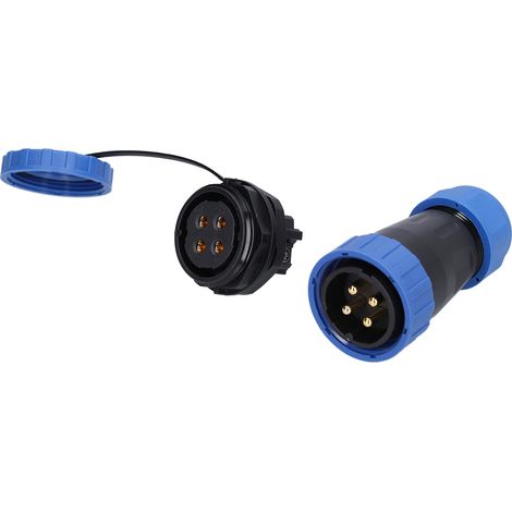 Wasserdichter Stecker mit Rückmutter, Luftfahrt-Stromanschluss, Industrieadapter 250 V 45 A LP284-polig (1/5)