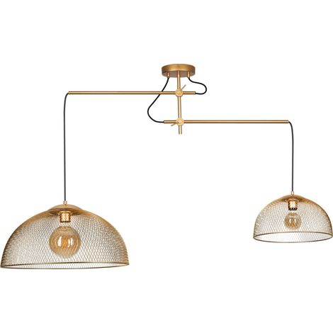 Suspension industrielle double dorée Concept 2xE27 (1/3)