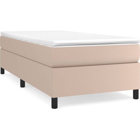 Maison Exclusive - Struttura Letto a Rete a Molle Cappuccino 90x190 cm in Similpelle