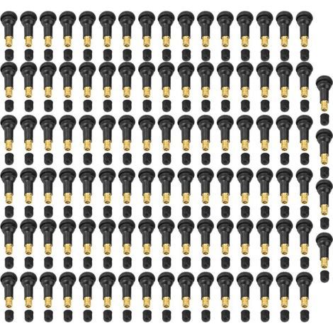 SJLERST 100 pièces de rechange universel pour moto de voiture Snap dans la tige de valve de pneu de pneu (TR413) (1/5)