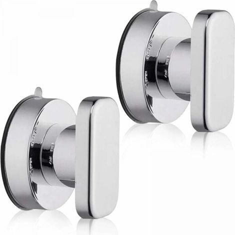 Silver door handles with suction cup, handles with suction cup, glass door handles for refrigerator drawers, portable mobile pull handle with strong suction cup for bathroom (1/3)