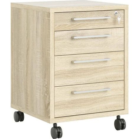 Dmora - Cassettiera Ariosto, Settimino multiuso, Comò camera da letto, Mobile con cassetti, 49x48 h68 cm, Quercia