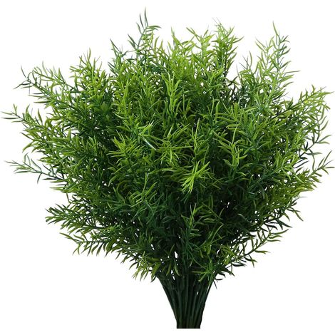Plante Artificielle - Haie de Buis Fausse - Résistante aux UV et Imperméable - Pour Jardin Extérieur, Intérieur, Mariage, Décoration Patio et Balcon - 4 Pièces - 14 Pouces de Hauteur (1/5)