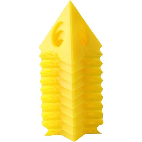 Sollbry 20 soportes triangulares piramidales para puertas de gabinete, elevadores de lona de cono amarillo, soporte para pintura, carpintería perforada. (1/5)