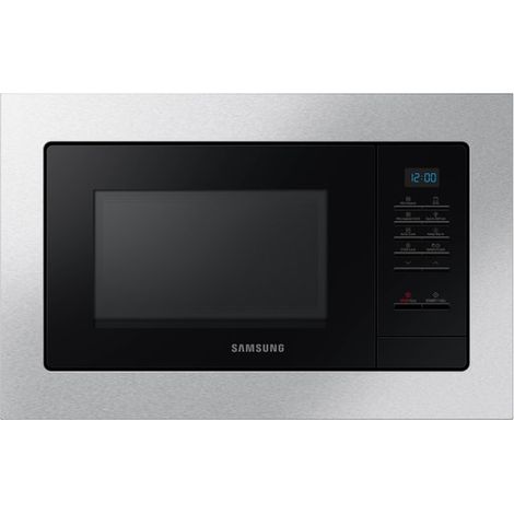 Samsung – Micro-ondes encastrable 23L 800W – Gril halogène 1100W – Ouverture latérale – Émail de céramique – 6 niveaux de puissance