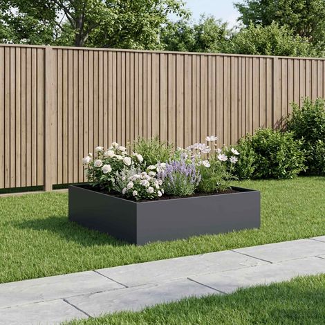 vidaXL Macetero de Jardín Gris antracita 80 x 80 x 30 cm (1/5)