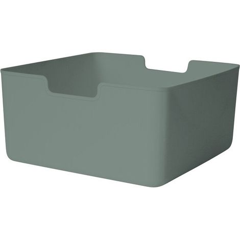 M KUB Sage 2 Abfalleimer aus recyceltem Kunststoff H.15 x B.31 x T.31 cm Sans marque