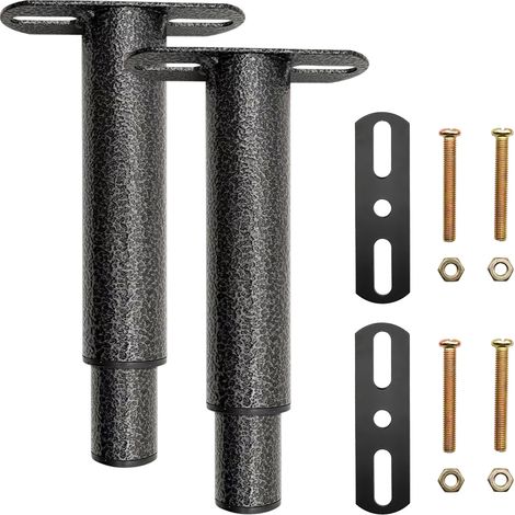Pies De Cama - Metal Ajustable 18 A 33 Cm - Para Somier Laminas Y Estructura De Cama - Gris - Pack De 2 (1/5)