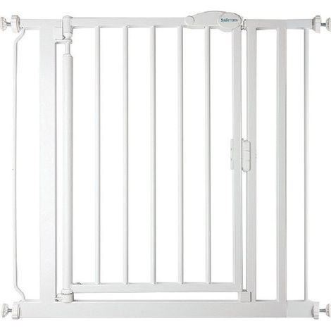 Safetots Barrière De Sécurité À Pression, Barrière D'escalier Pour Bébé 82,2cm - 89,2cm, Couleur Blanc