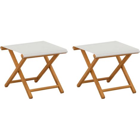 Deck Chair 2 pcs Solid Eucalyptus Wood Cream vidaXL (1/5)