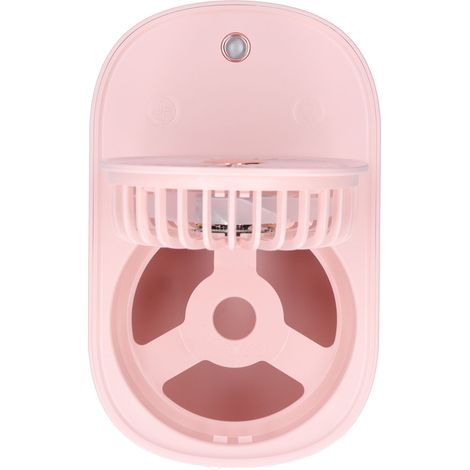 90° 2-in-1 Faltbarer Elektroventilator mit tragbarem Luftbefeuchter für Zuhause und Büro – Rosa (1/5)
