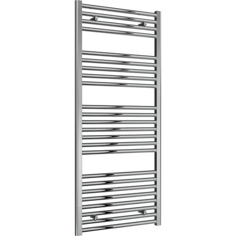 Reina Diva Chrome Electric Towel Rail 1400mm High x 600mm Wide (+ Chrome Weekly Program Element) (1/5)