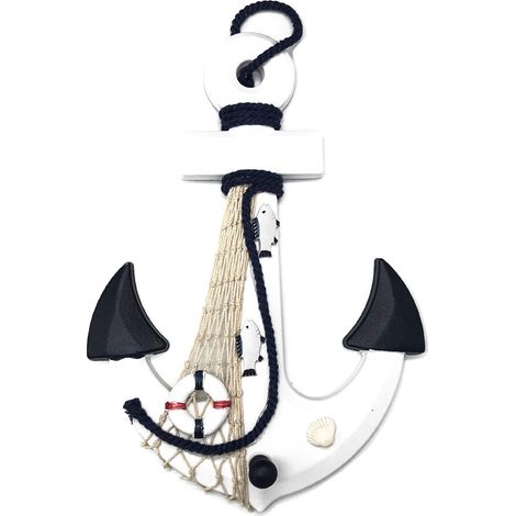 Ancre Décorative,Décor Nautique Ancre Décoration,d'Ancre de Bateau Décor,Murale à Suspendre Décor Nautique Design Style,Décoration Murale Home (1/5)