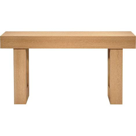 Table console, 160 cm, style ferme, en bois, étroite, derrière canapé, entrée, hall et salon, design élégant, usage polyvalent (1/5)