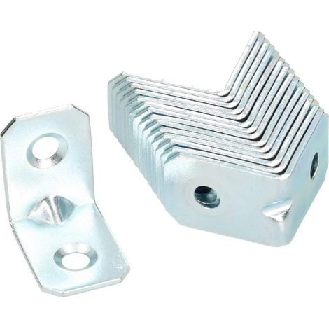 KOTARBAU Connecteur d'angle 25 x 25 x 18 mm - En acier - Équerre de construction - Trou de montage - Équerre de meuble - Galvanisé - Charge lourde - Raccord en bois - Équerre de montage de chaise (25) (1/5)