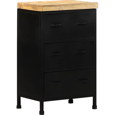 vidaXL Buffet 47x35x76 cm Bois de manguier brut (1/5)