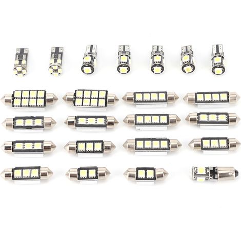 23 ampoules LED automobiles, lumière blanche, interface T10, 5W, puce 5050, faible consommation d'énergie, convient pour les éclairages de plaque d'immatriculation, les éclairages de porte et les écla (1/5)