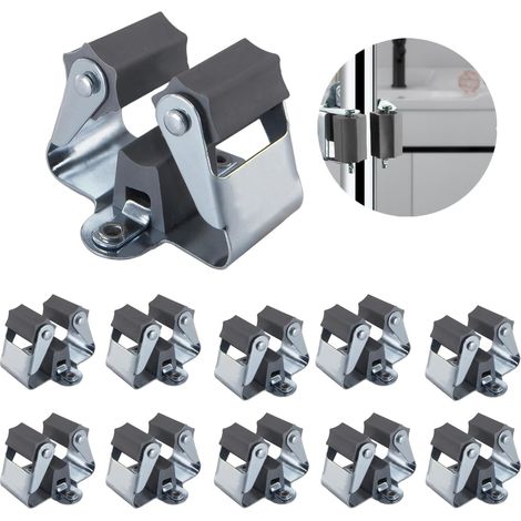 20pcs - Porte-balais Mural - Support Outils Jardin - Acier Galvanisé Résistant Humidité - Pour Balai Serpillère Râteau - Garage Abri Buanderie - Argent - 18-32mm