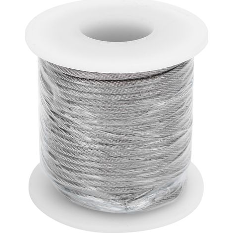 Câble en acier inoxydable 15m 2mm avec revêtement résistant aux UV, kit polyvalent pour corde à linge, treillis de jardin, tuteurage et clôture (1/5)