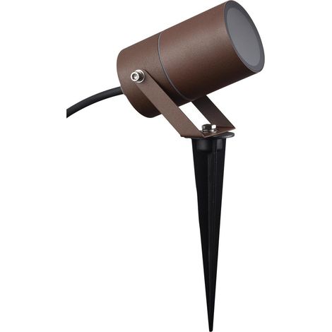 Faretto picchetto esterno corten ip65 gu10 23cm mantra - 9288