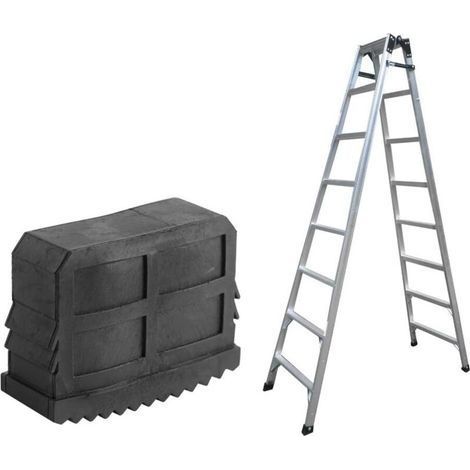 Embouts d'échelle en caoutchouc antidérapants – Lot de 4 pieds pour échelles en aluminium – Protection des sols – Installation facile (1/4)