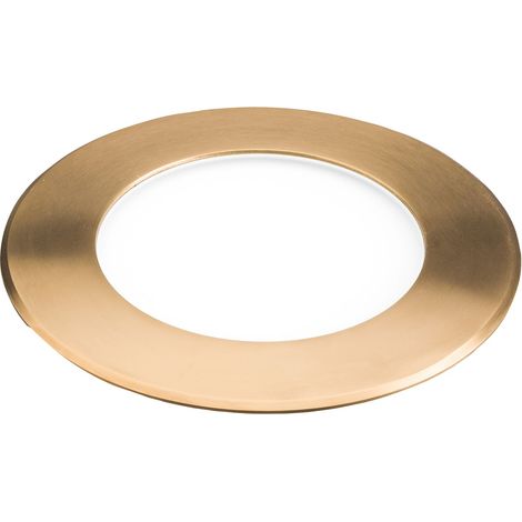 Encastré de sol extérieur ZEPH 3 SLIM 24V rond bronze non percée bleu 6x2W - EUROPOLE - 56324NBR
