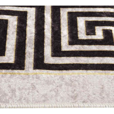 Tapis de salon Style Moderne Tapis de sol - Tapis lavable antidérapant 190x300 cm Beige clair BV682103 - BonneVie (1/5)