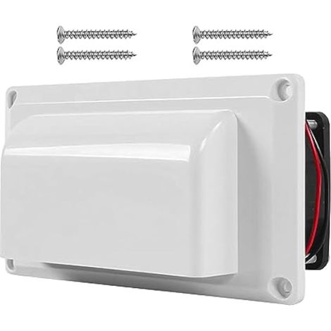 Ventilateur latéral pour camping-car, 12 V 12 W/25 W, ventilateur d'échappement pour hotte, 2 ventilateurs d'échappement pour caravanes, remorques, camping-cars, bateaux, yachts (25 W) (1/5)