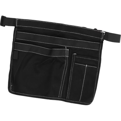 Tablier de Jardin avec Poches Multiples en Tissu Résistant, Ceinture Ajustable pour Outils de Jardinage Noir