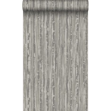 papier peint à rayures marron et or brillant - Origin Wallcoverings (1/5)